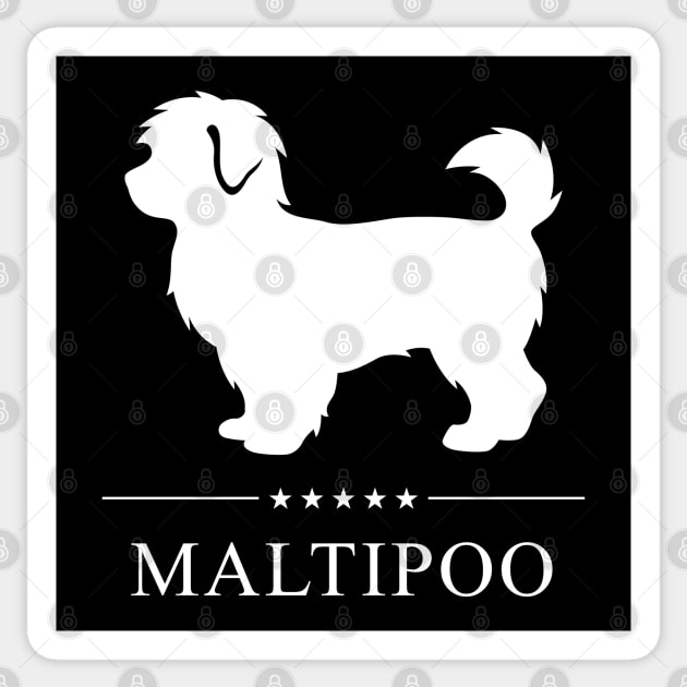 Maltipoo Dog White Silhouette Sticker by millersye